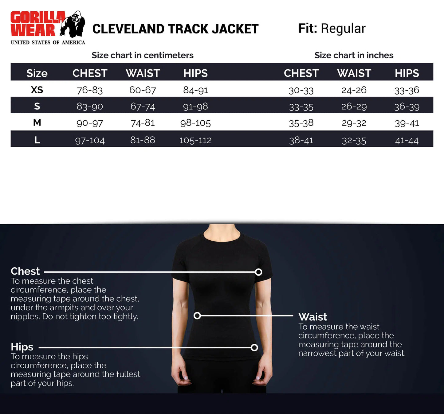 Gorilla Wear Cleveland Track Jacket - Schwarz