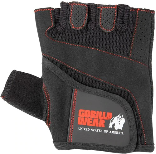Gorilla Wear Women's Fitness Gloves - Schwarz/Rot