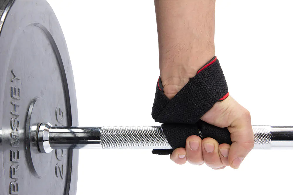 Gorilla Wear Padded Lifting Straps - Schwarz/Rot