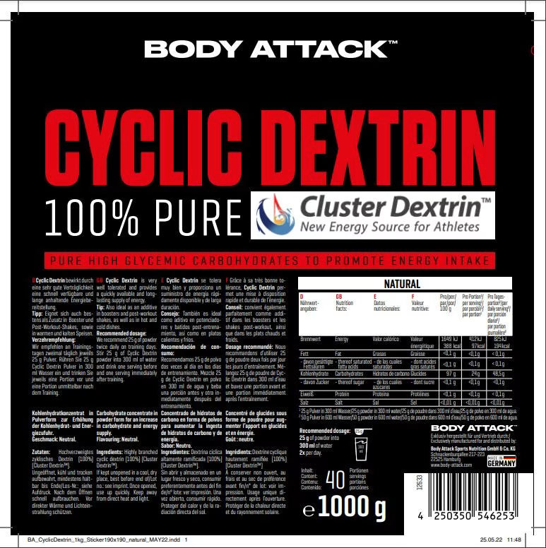 Body Attack Cyclic Dextrin 1000g