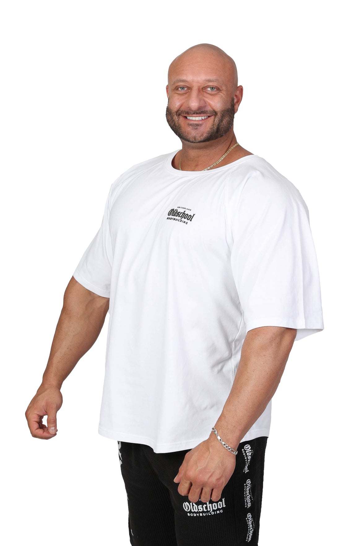 Oldschool Bodybuilding Switzerland Fanadix Summer Oversize Tee - Weiss