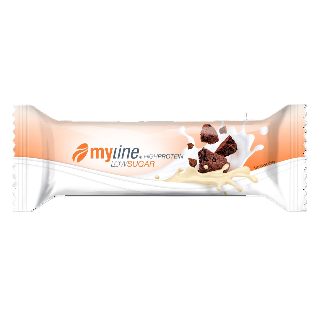 myline High Protein Riegel Low Sugar White Chocolate Brownie