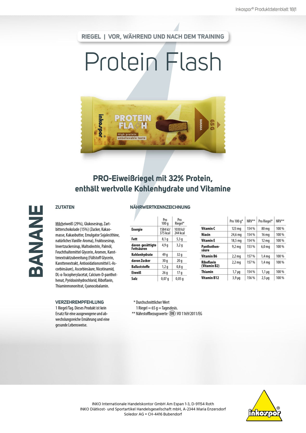 Inkospor Protein Flash Banana