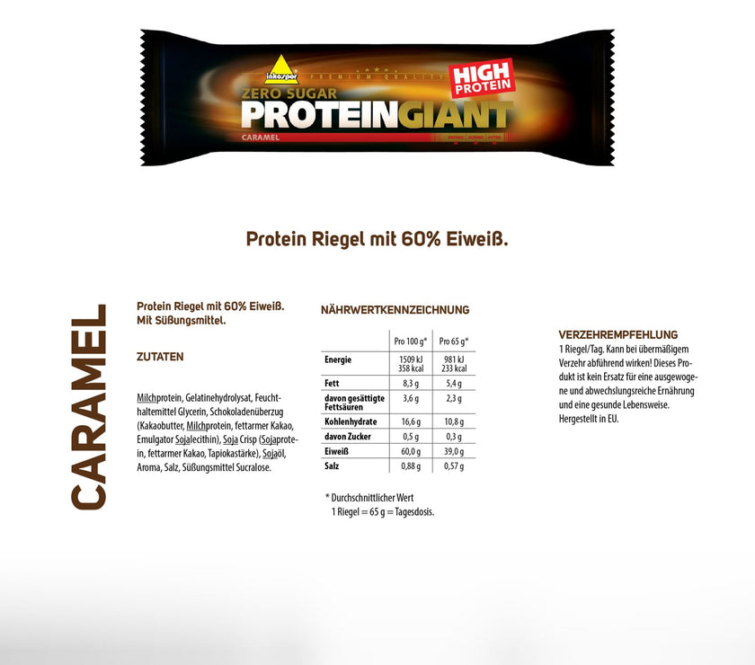 Inkospor Protein Giant Zero Sugar - Caramel