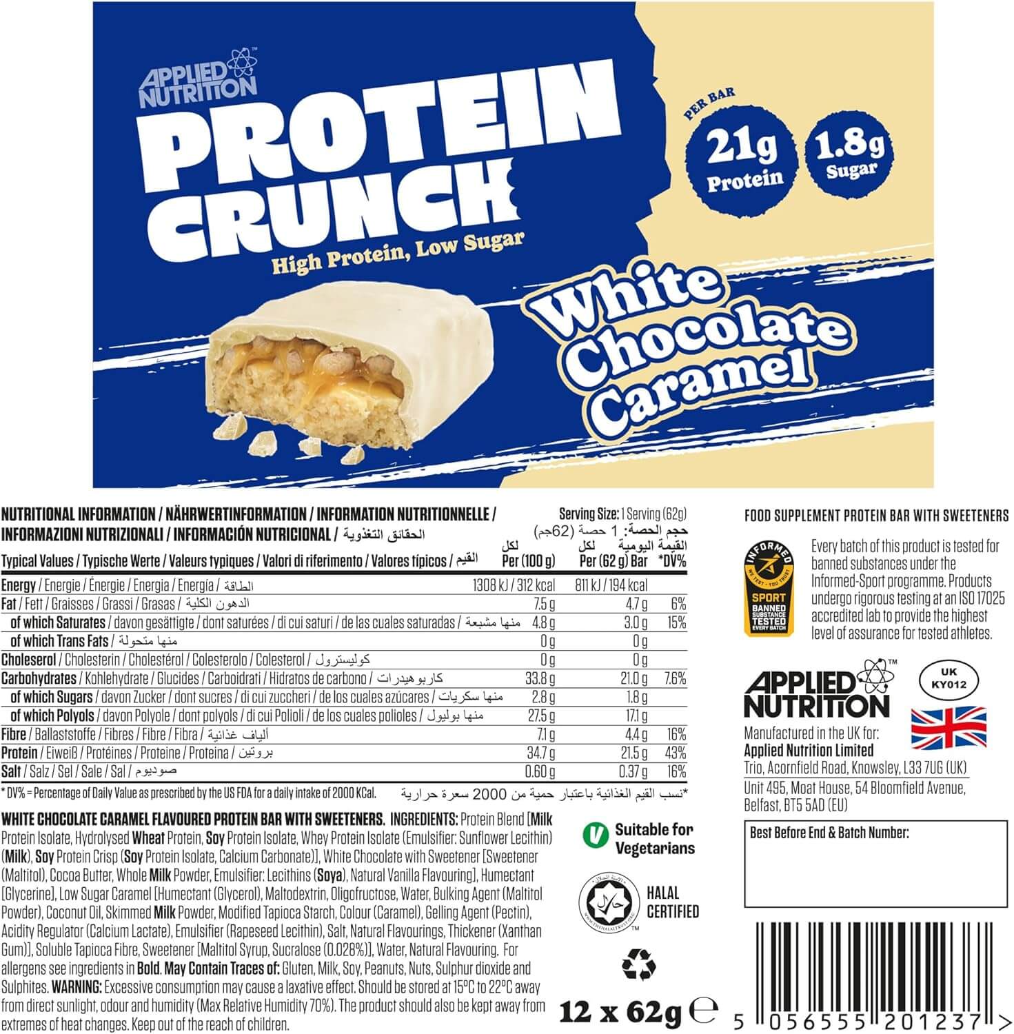 Applied Nutrition Protein Crunch Bar - 62g