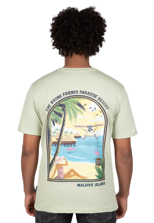 Wrong Friends Malediven T-Shirt - Hellgrün