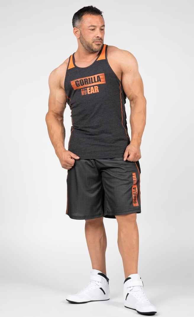 Gorilla Wear Wallace Mesh Shorts - Grau/Orange