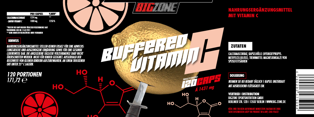 Big Zone Buffered Vitamin C - 120 Kapseln