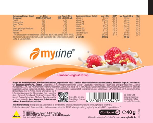 myline Himbeer Joghurt Riegel