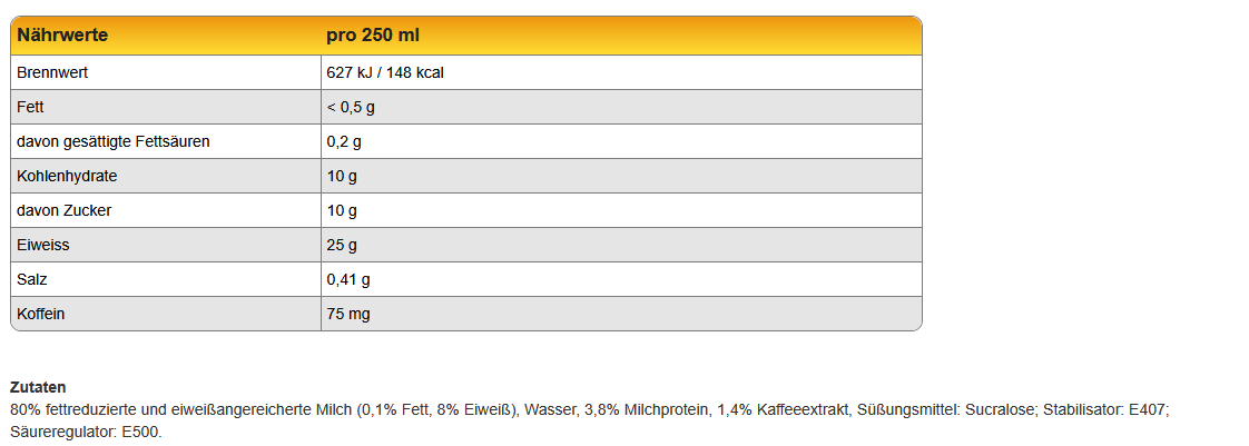 Weider Milk Protein Coffee - Iced Coffee Latte