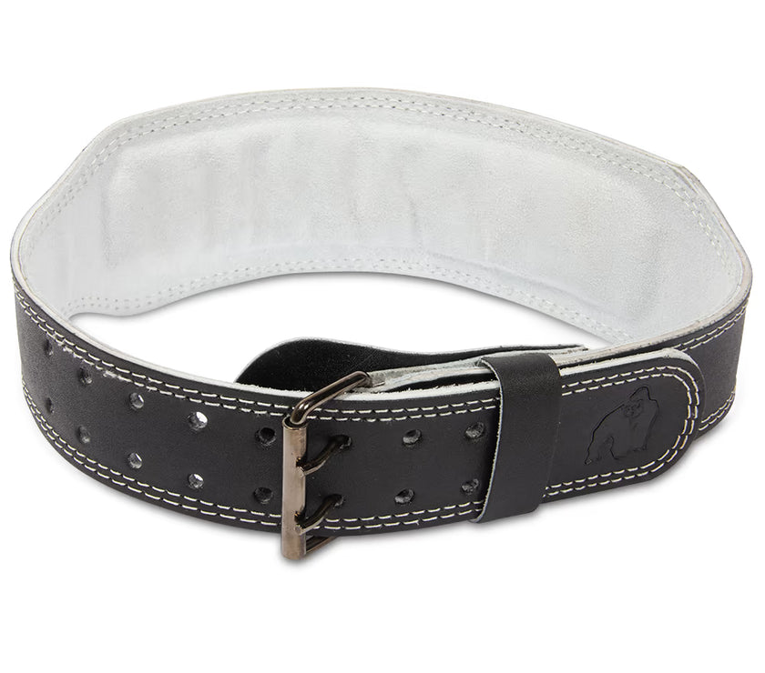 Gorilla Wear 4 Inch Padded Leather Belt - Schwarz/Grau