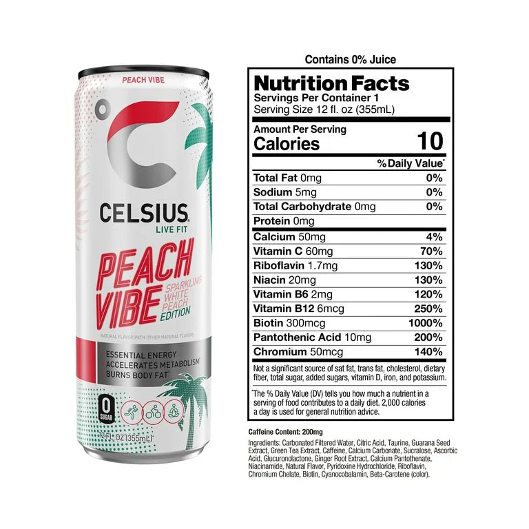 Celsius Peach Vibe