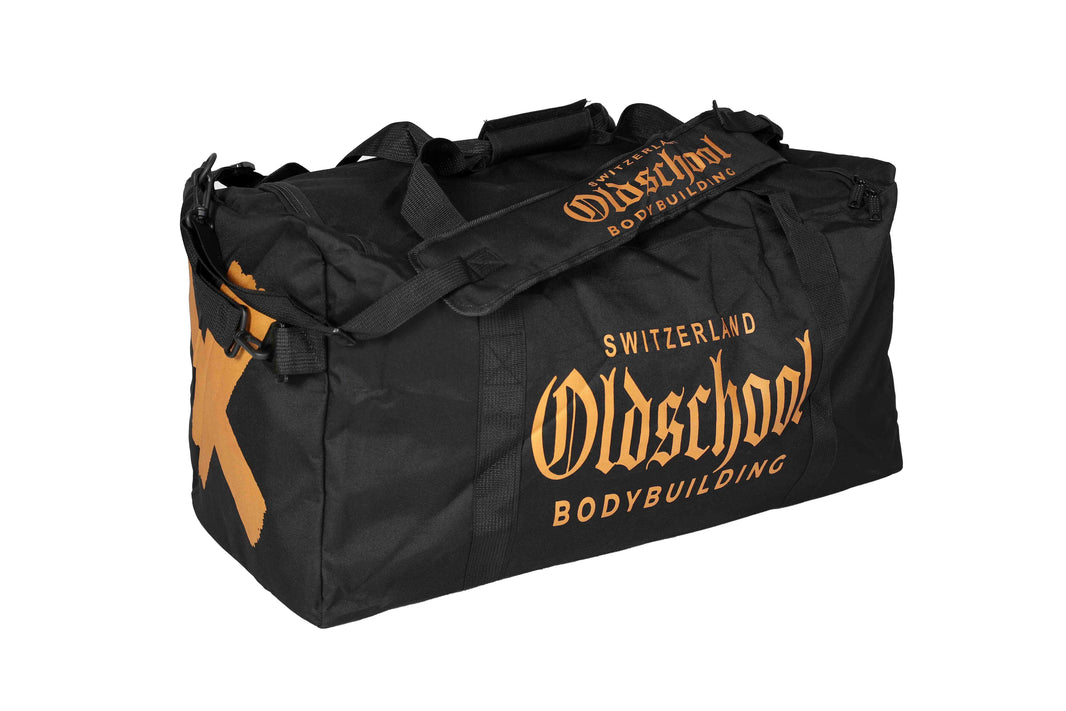 Oldschool Bodybuilding Switzerland BIG Gym Bag Schwarz/Gold