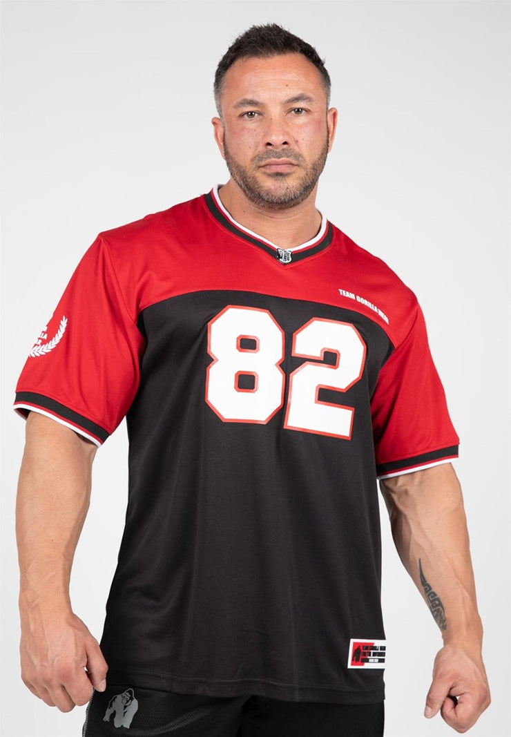 Gorilla Wear Trenton Football Jersey - Schwarz/Rot