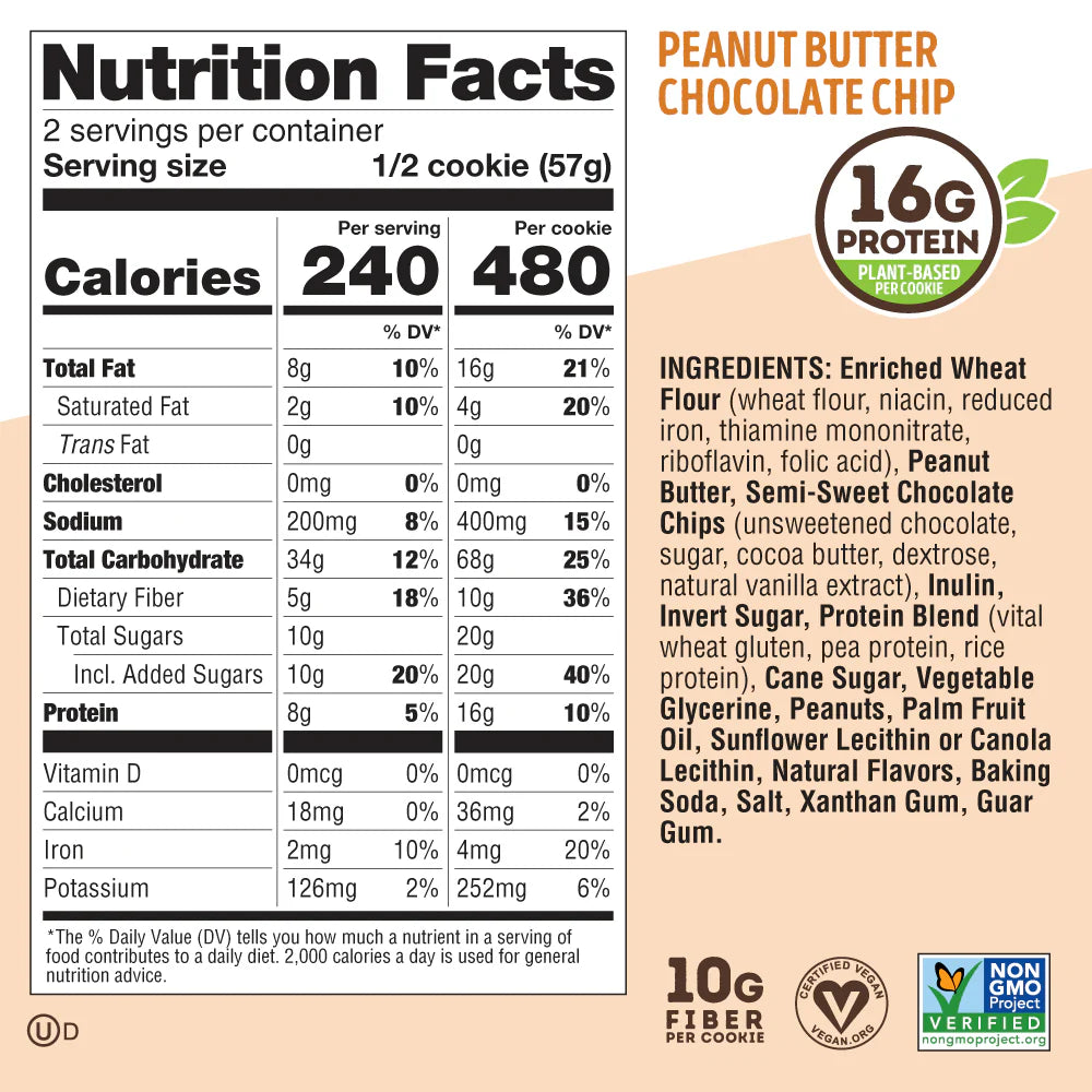 Lenny & Larrys Complete Cookie - Peanut Butter Chocolate Chip