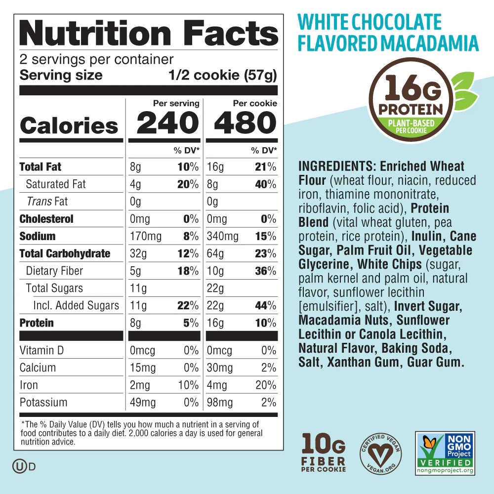 Lenny & Larrys Complete Cookie - White Chocolate Macadamia