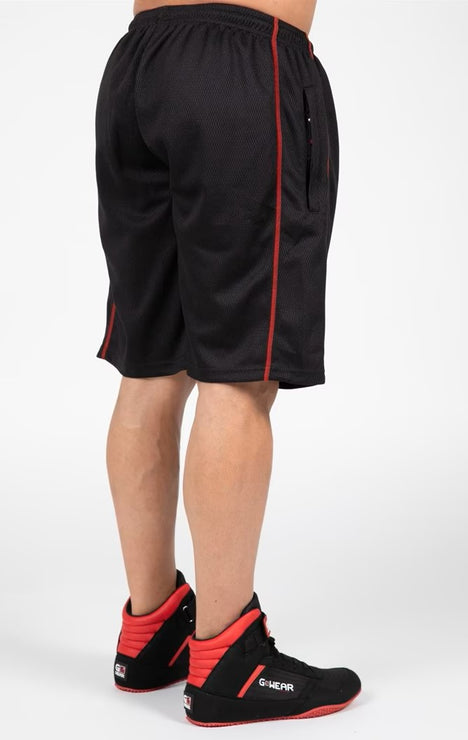 Gorilla Wear Wallace Mesh Shorts - Schwarz/Rot