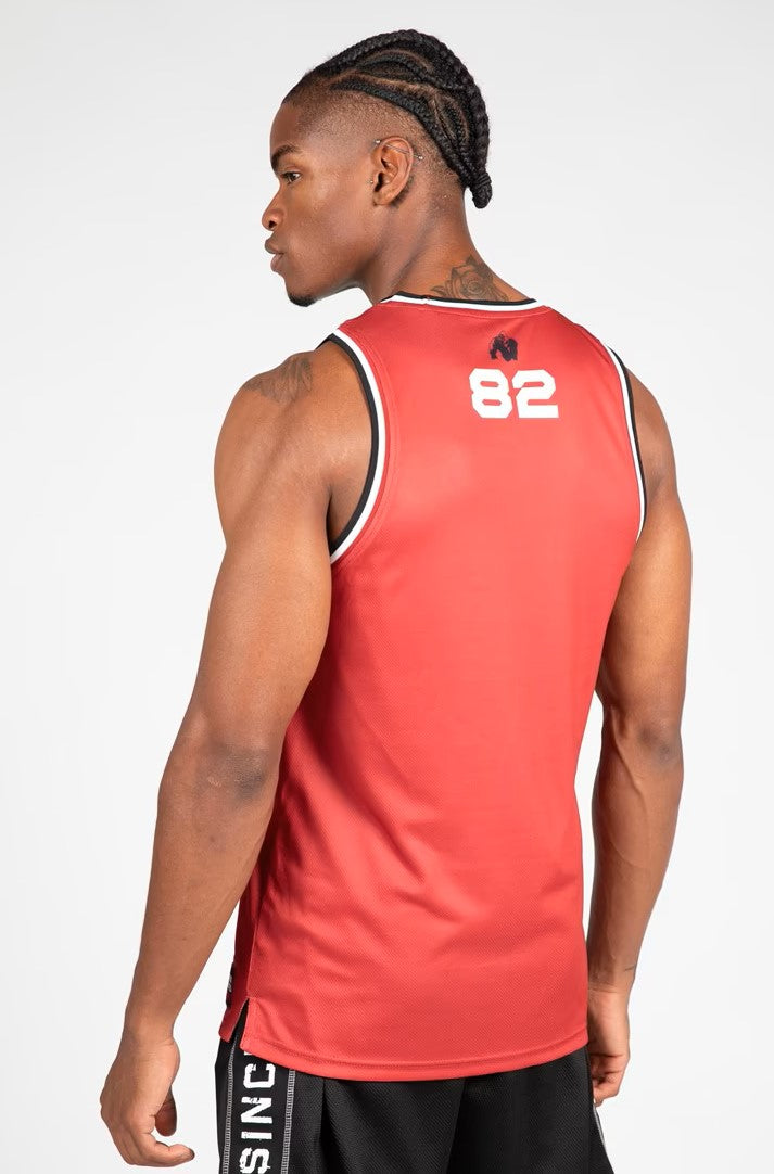 Gorilla Wear Keene Reversible Tank Top - Rot/Schwarz