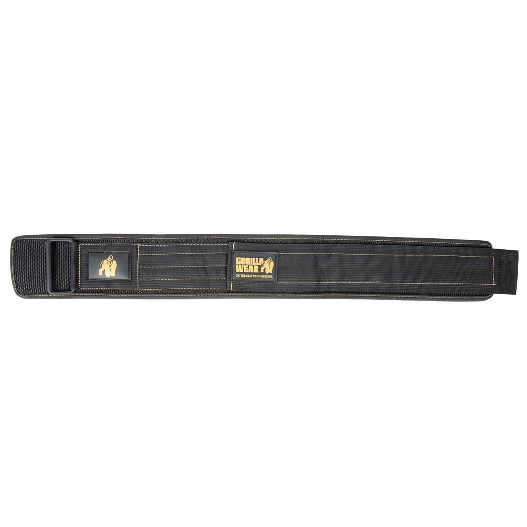 Gorilla Wear 4 Inch Nylon Lifting Belt - Schwarz/Gold