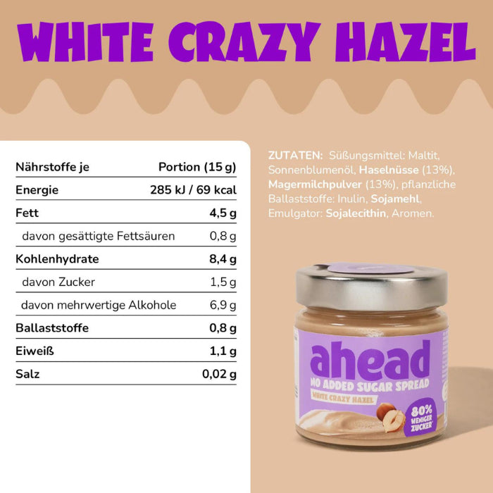 Ahead White Crazy Hazelnut 200g