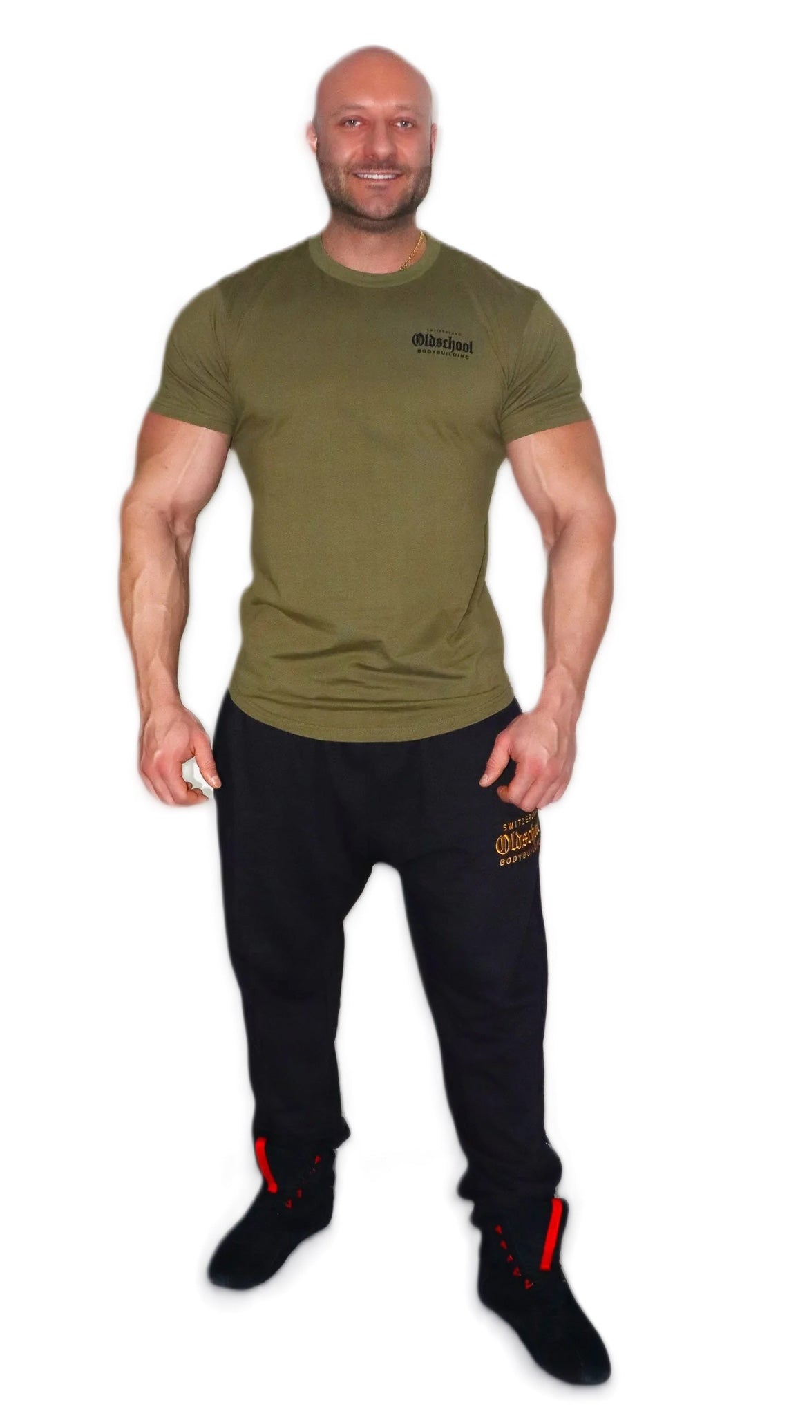 Oldschool Bodybuilding Switzerland Classic T-Shirt - Olive