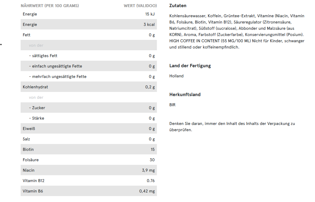 NOCCO Paskmust 330ml