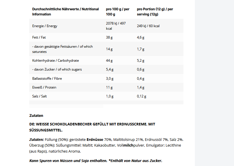 Inlead Mini Peanut Chocs - White Choc
