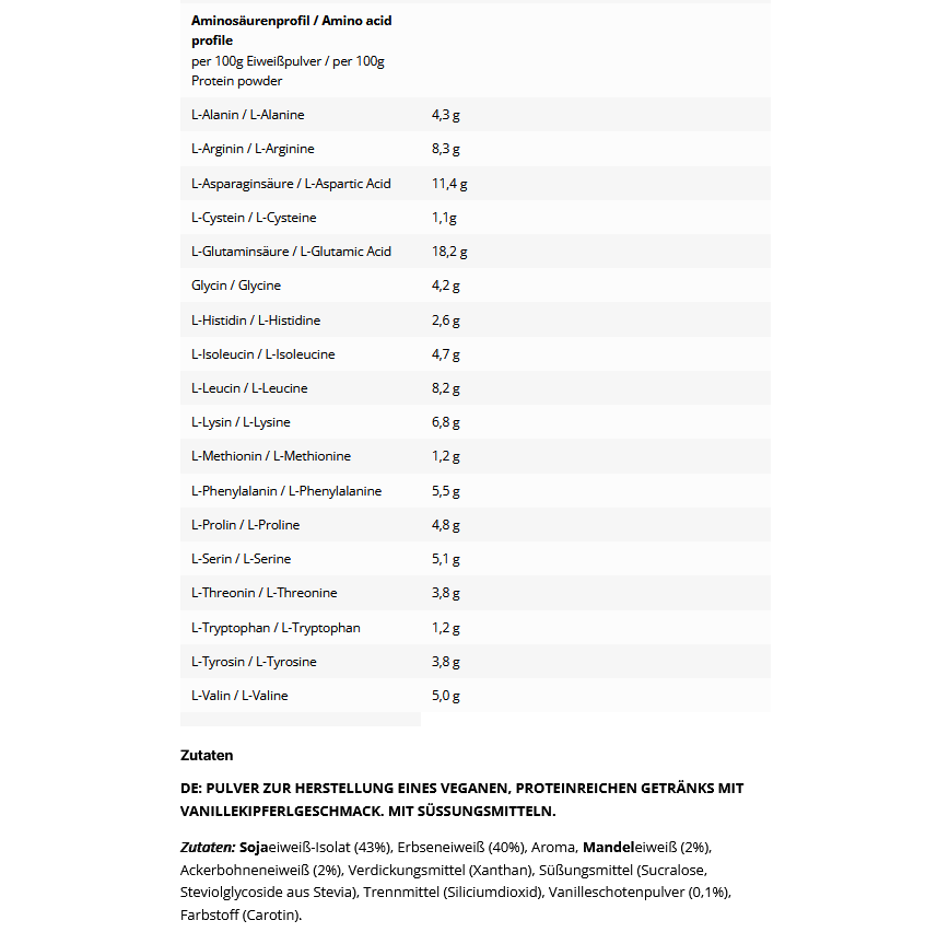 Inlead Vegan Protein Vanillekipferl- 300g
