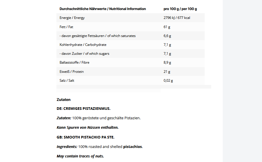 Inlead Smooth Pistachio Paste