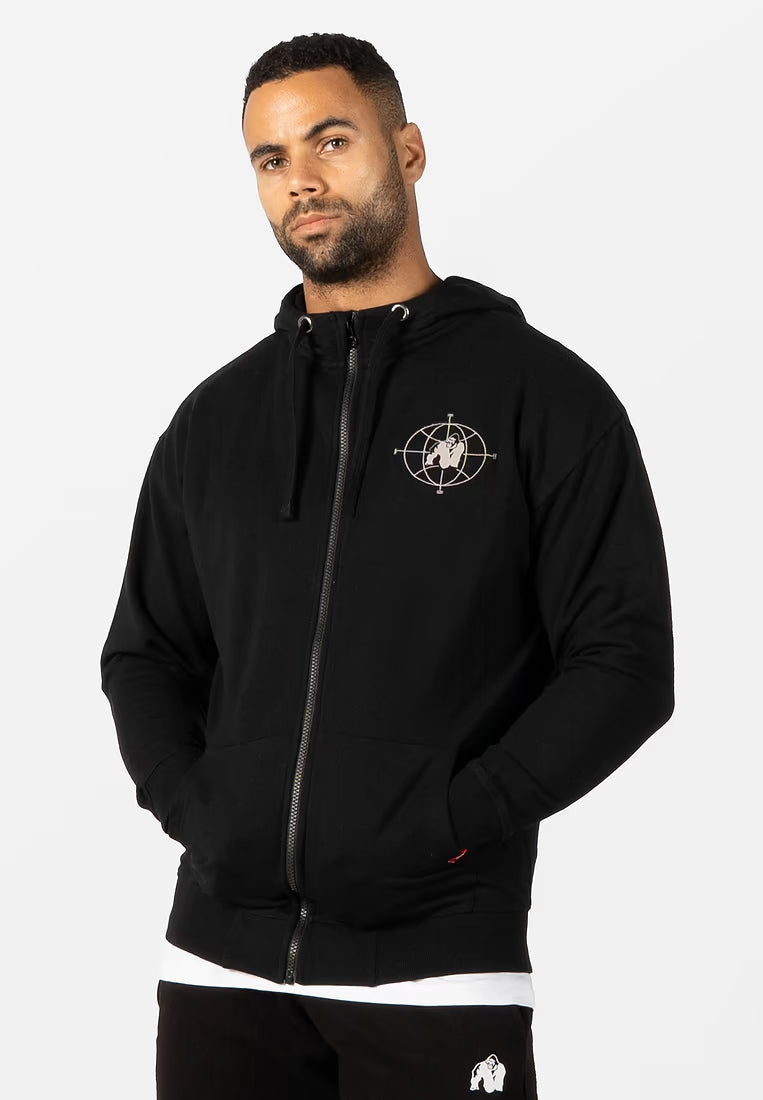 Gorilla Wear Scofield Zipped Hoodie - Schwarz