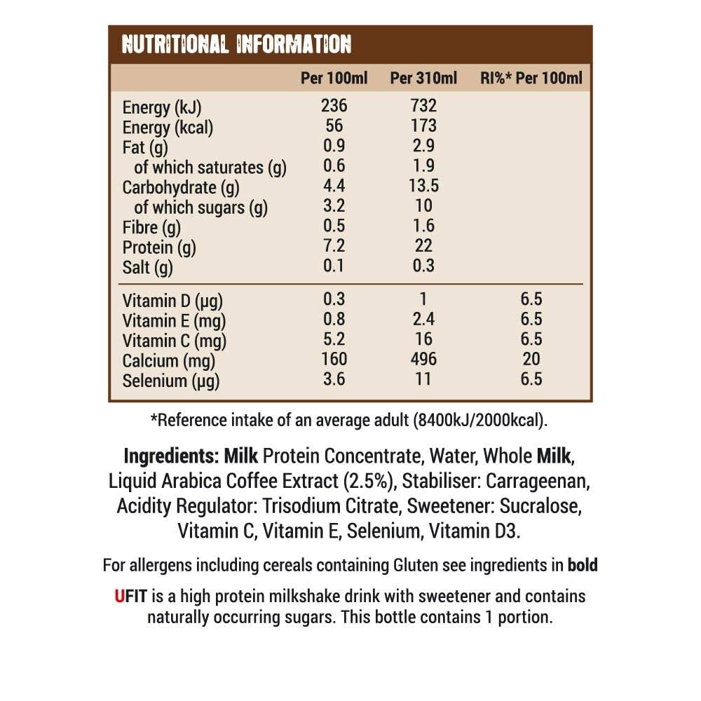UFIT High Protein Milkshake - Iced Latte