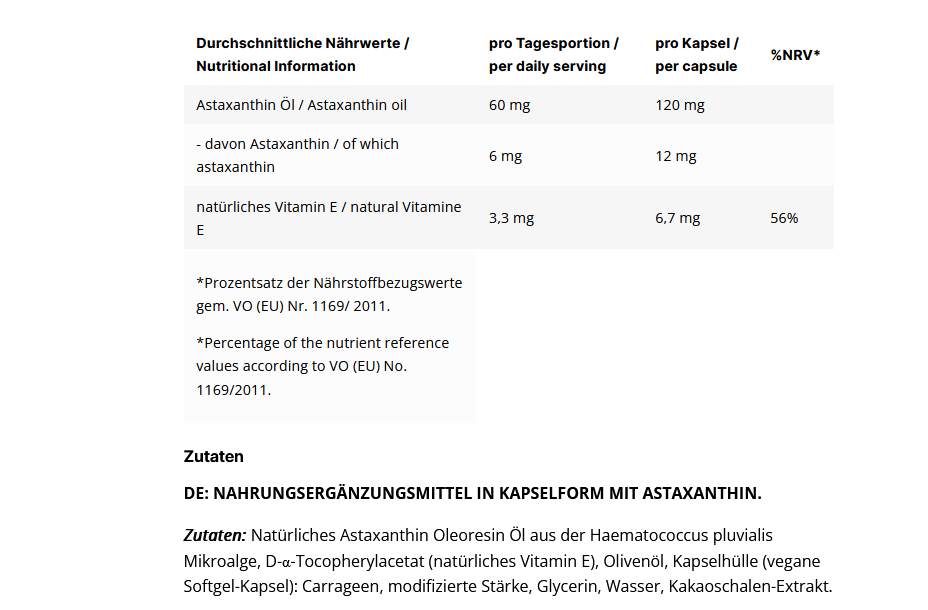Inlead Astaxanthin - 60 Softgel Caps