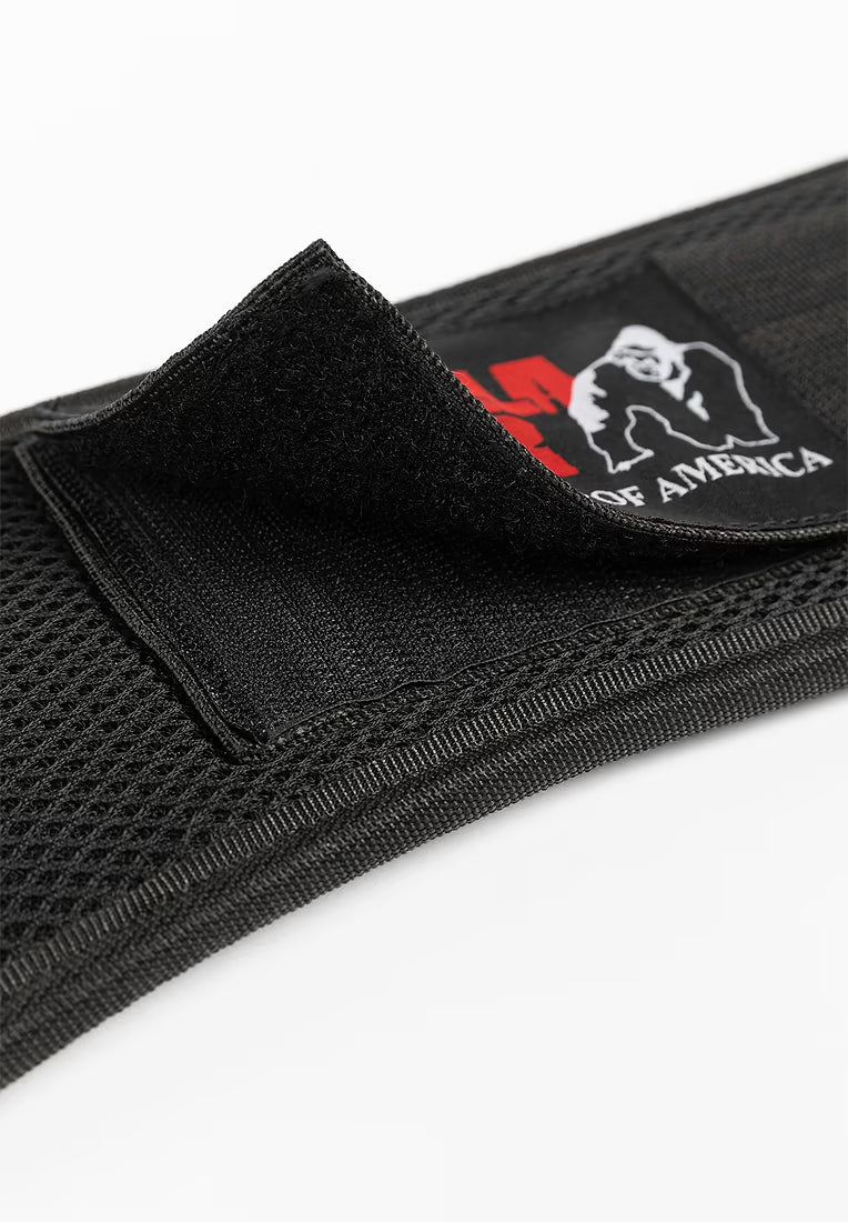 Gorilla Wear 6 inch Padded Mesh Lifting Belt - Schwarz