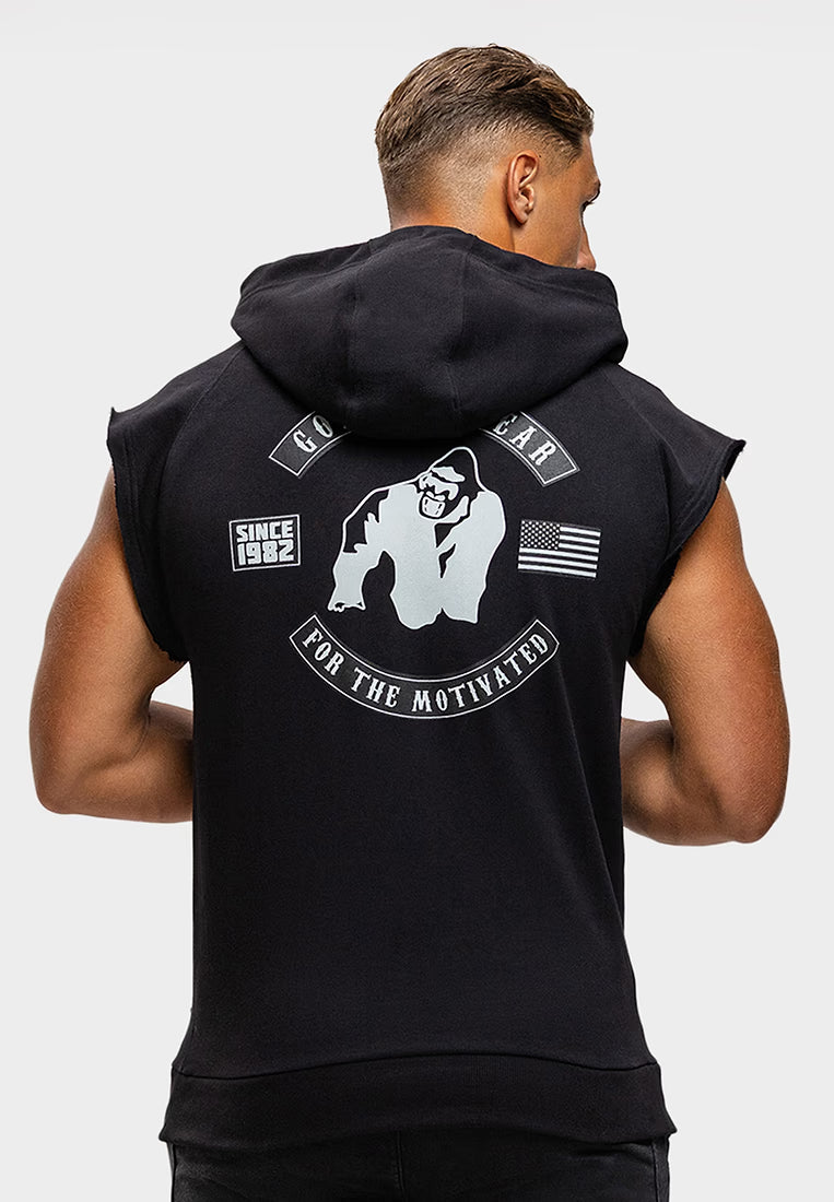 Gorilla Wear Huntley Sleeveless Hoodie - Schwarz