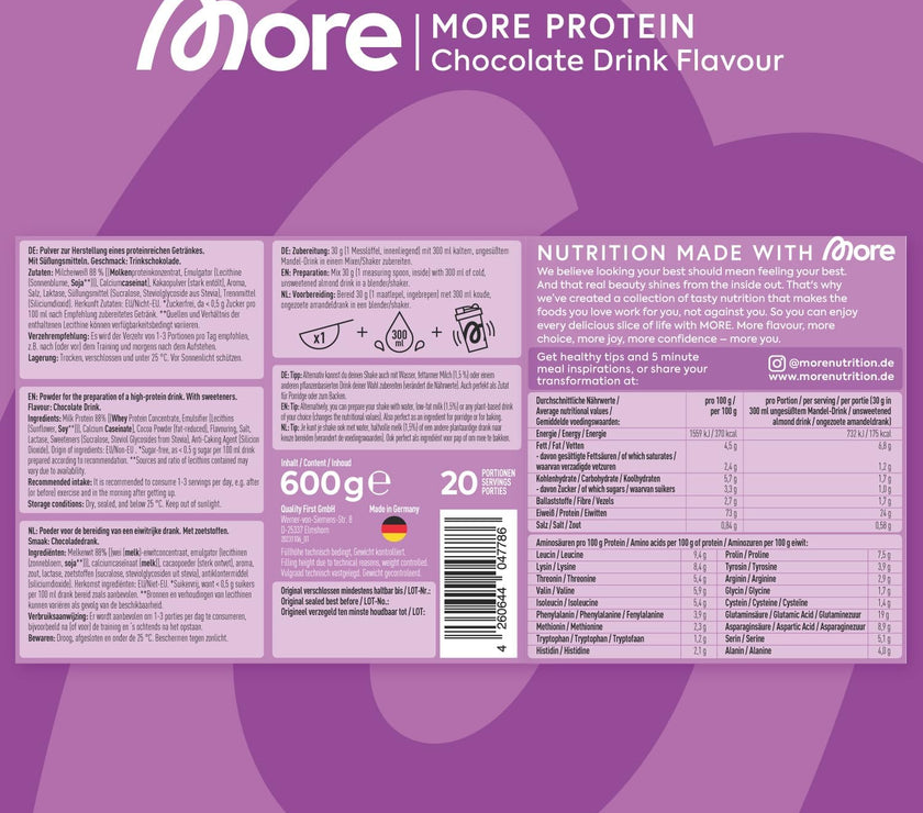 More Nutrition Protein Milkshake Style - Chocolate Drink