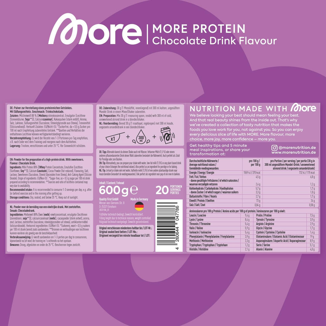 More Nutrition Protein Milkshake Style - Chocolate Drink