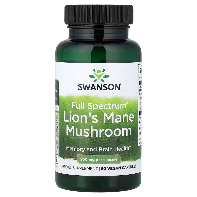 Swanson Lions Mane Mushroom Full Spectrum - 60 Kapseln