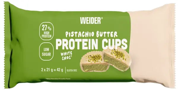 Weider Pistachio Butter Protein Cups White Choc