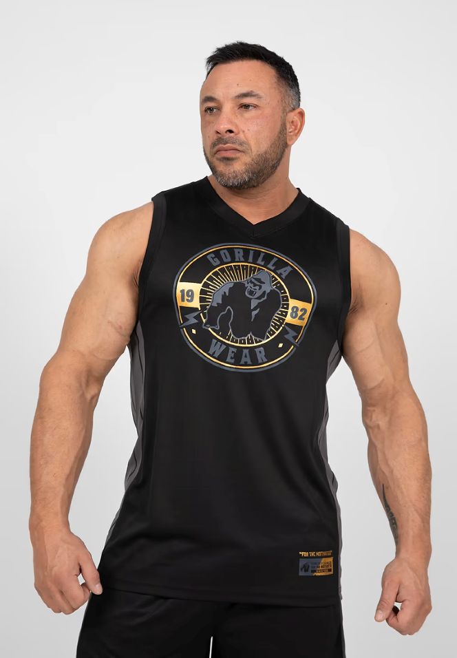 Gorilla Wear Orlando Jersey Tank Top - Schwarz/Gold