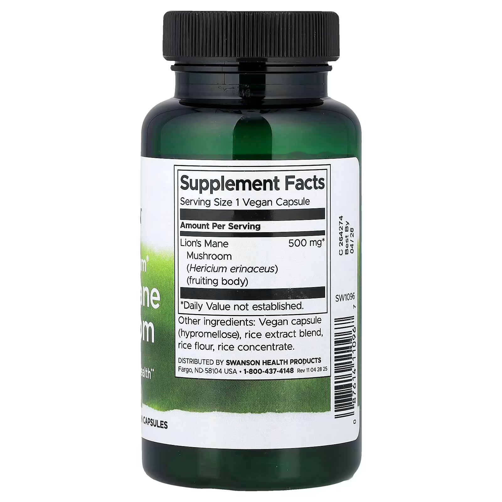 Swanson Lions Mane Mushroom Full Spectrum - 60 Kapseln