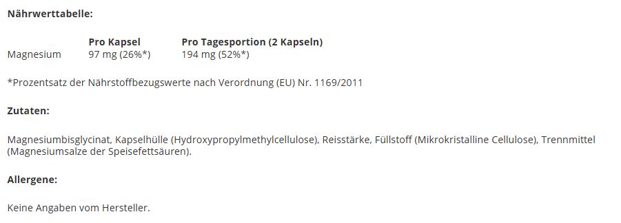 ESN Magnesium Bisglycinate - 120 Kapseln