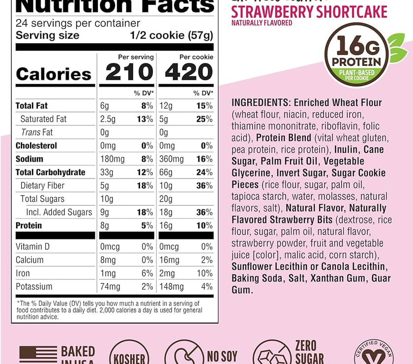 Lenny & Larrys Complete Cookie - Strawberry Shortcake