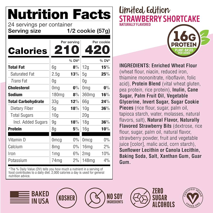Lenny & Larrys Complete Cookie - Strawberry Shortcake