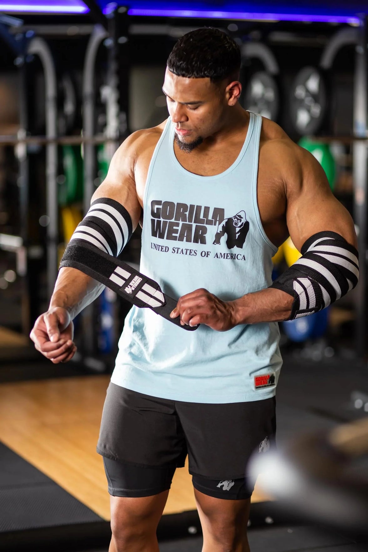 Gorilla Wear Elbow Wraps - Schwarz/Weiss