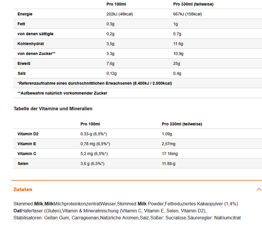 UFIT High Protein Milkshake - Chocolate