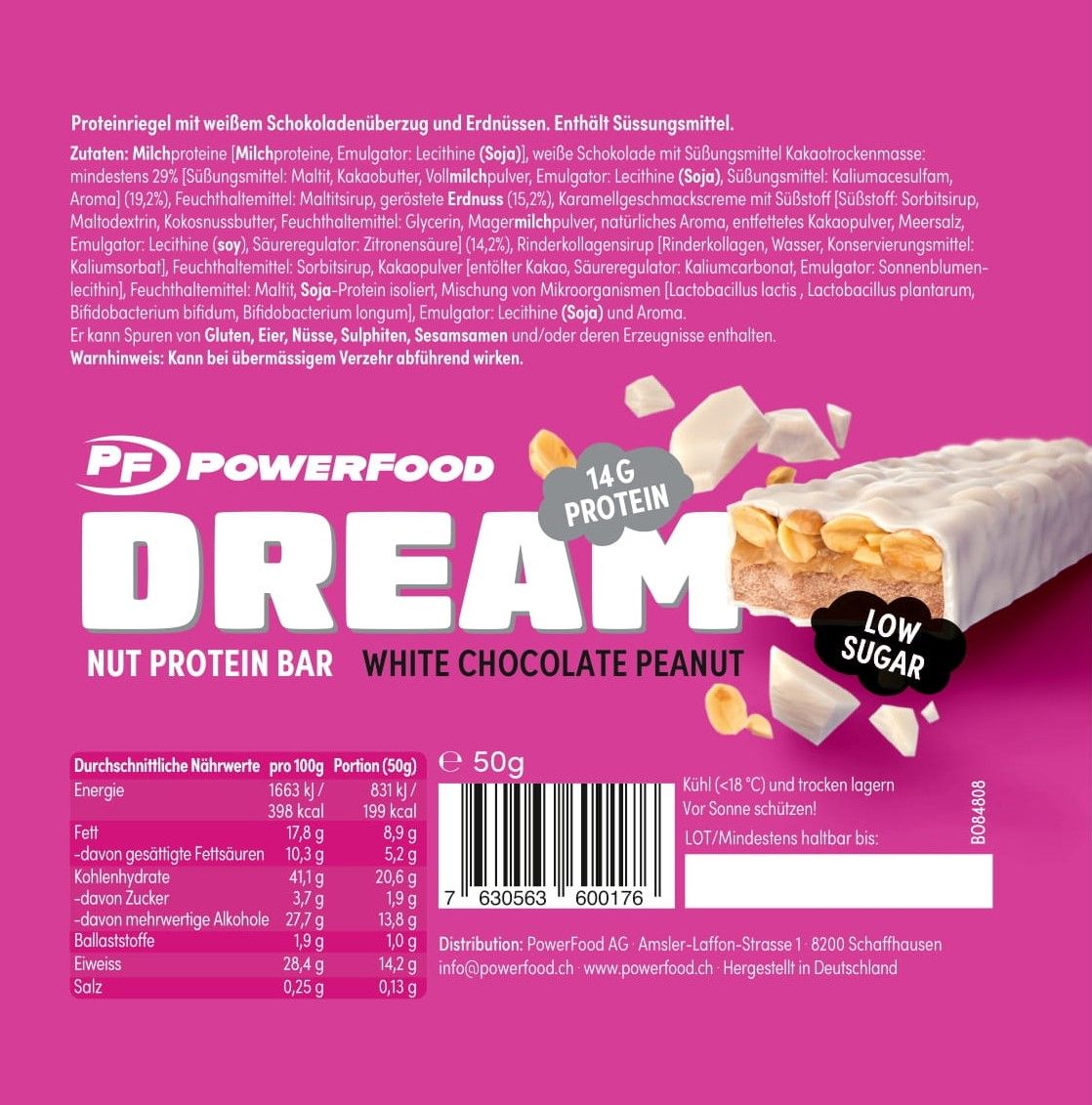 Power Food Dream Nut Bar - White Chocolate Peanut