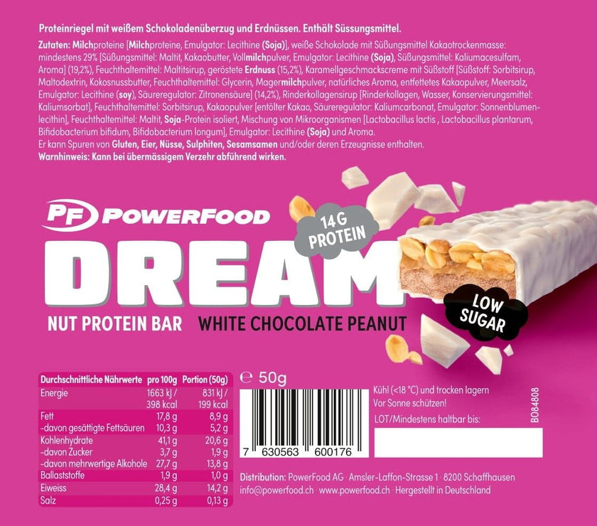 Power Food Dream Nut Bar - White Chocolate Peanut