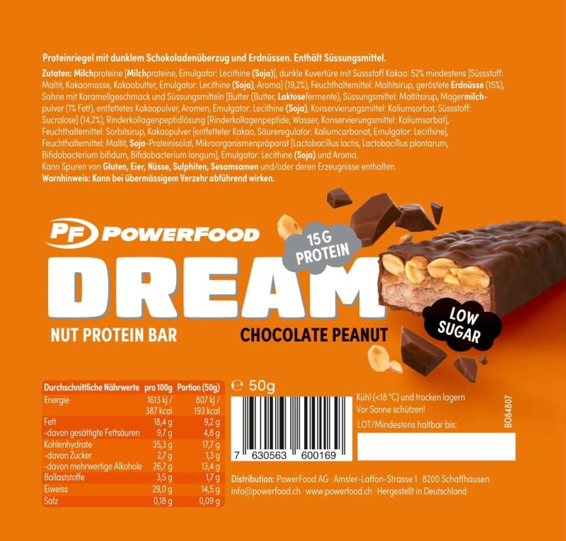 Power Food Dream Nut Bar - Chocolate Peanut
