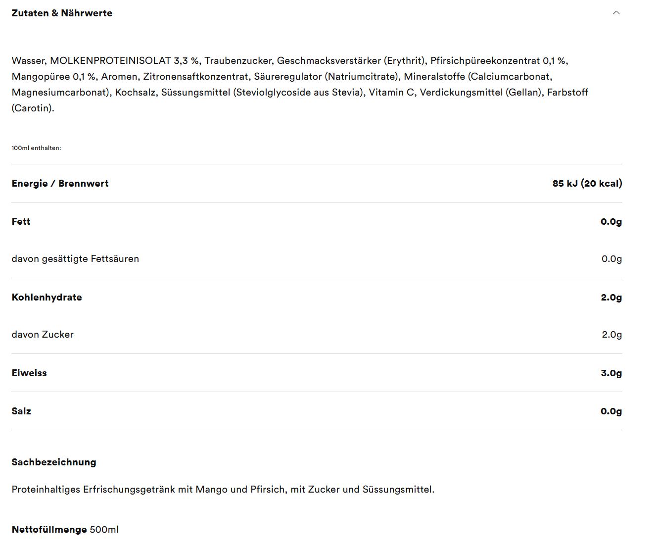 Emmi High Protein Water Active - 500ml