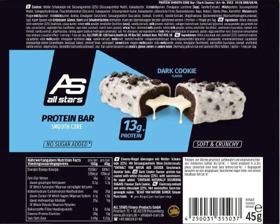 All Stars Protein Bar Smooth Core Dark Cookie